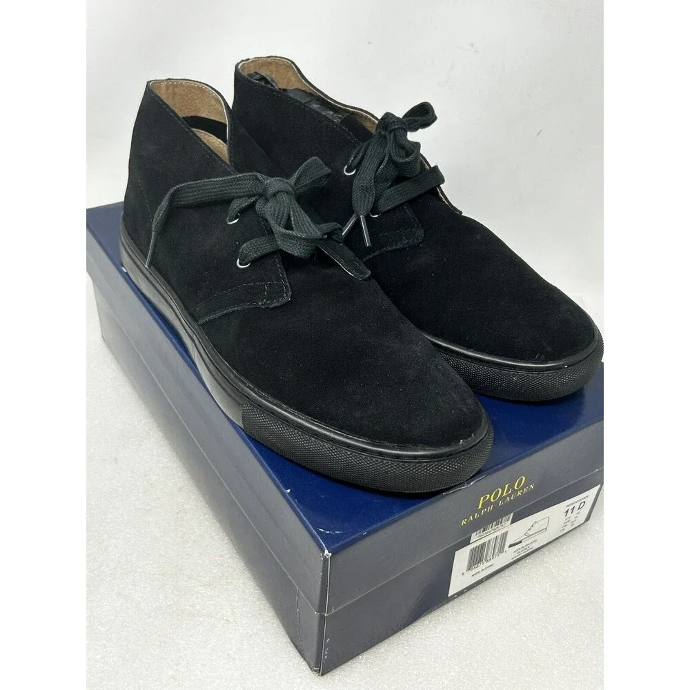 Polo Ralph Lauren Chukka Ankle Boots Mens 11 D Black‎ Suede Joplin